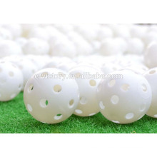 Salable Yellow Airflow Hollow Perforated Plastic Golf Tennis Practice Balls